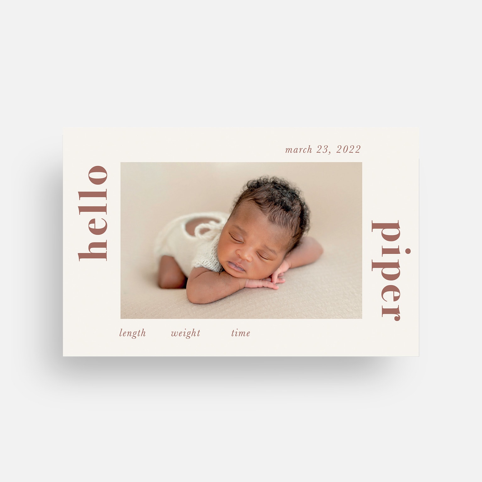 Baby store announcement cards