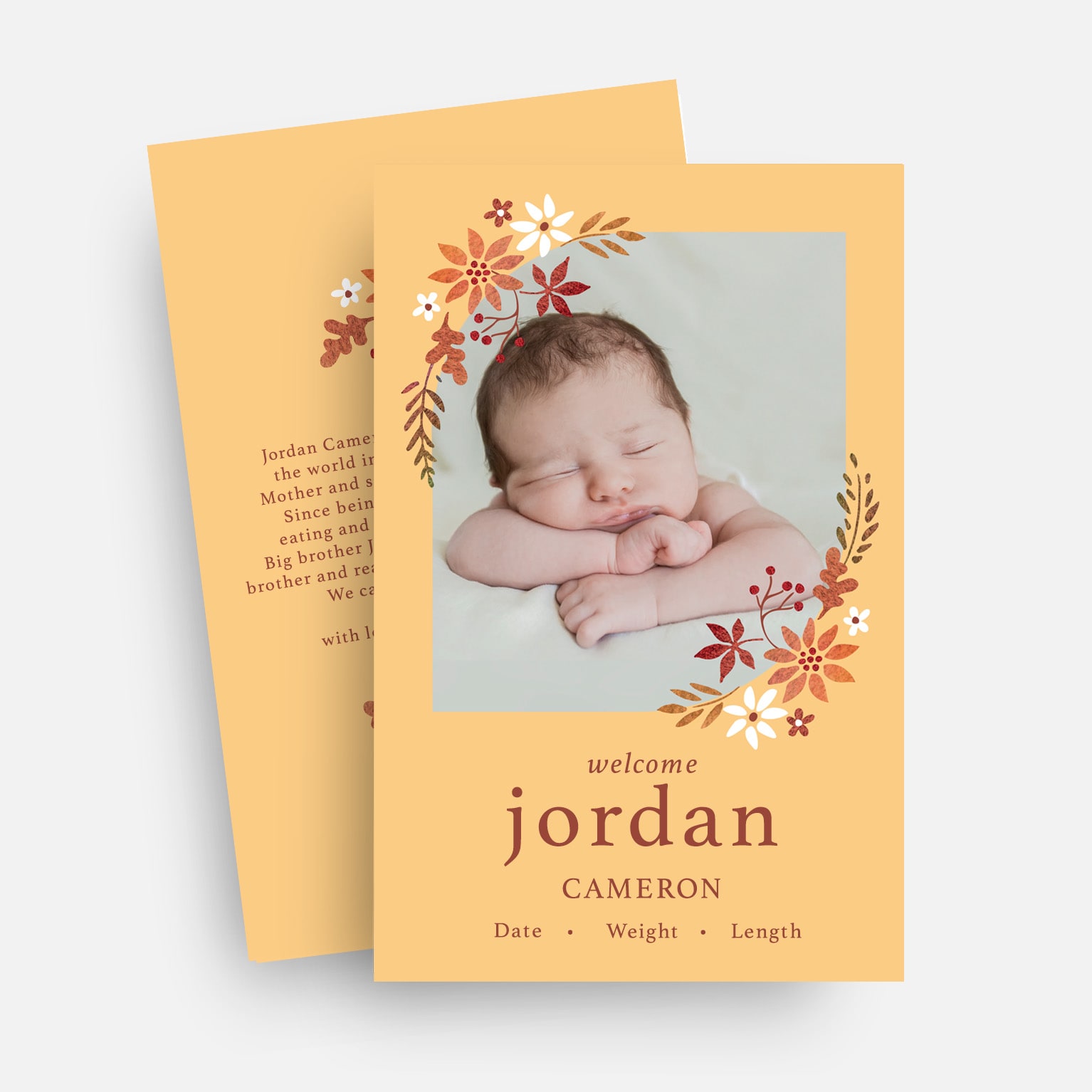 Baby announcement hot sale invitation cards