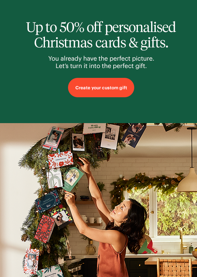 Up to 50% off personalised Christmas cards gifts. You already have the perfect picture. Lets turn it into the perfect gift. T e 