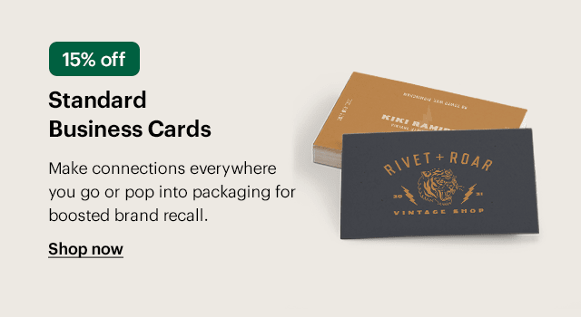 Standard Business Cards Make connections everywhere you go or pop into packaging for boosted brand recall. Shop now 