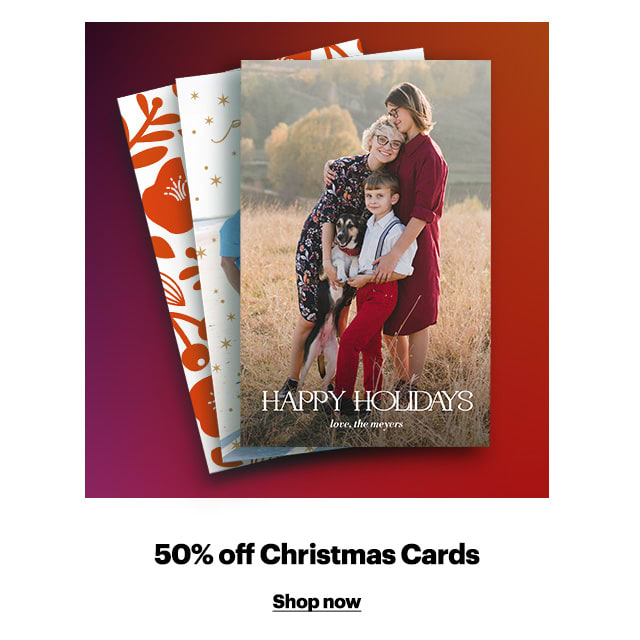  g el 50% off Christmas Cards Shop now 
