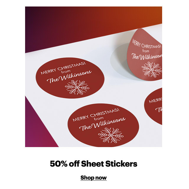  50% off Sheet Stickers Shop now 