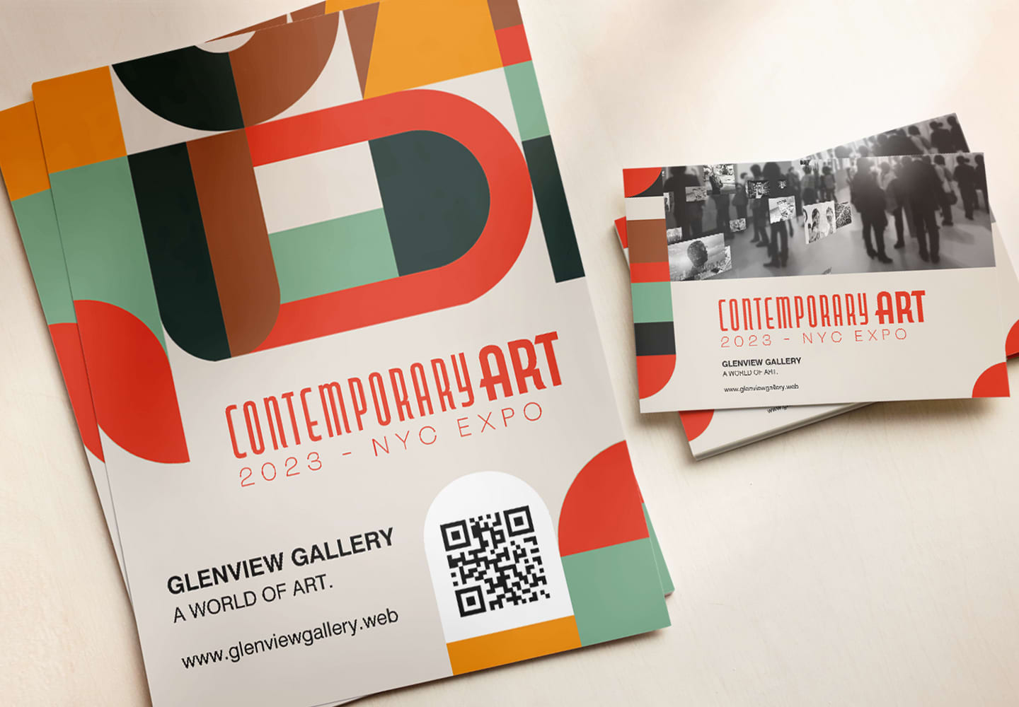 Event flyers with a QR code