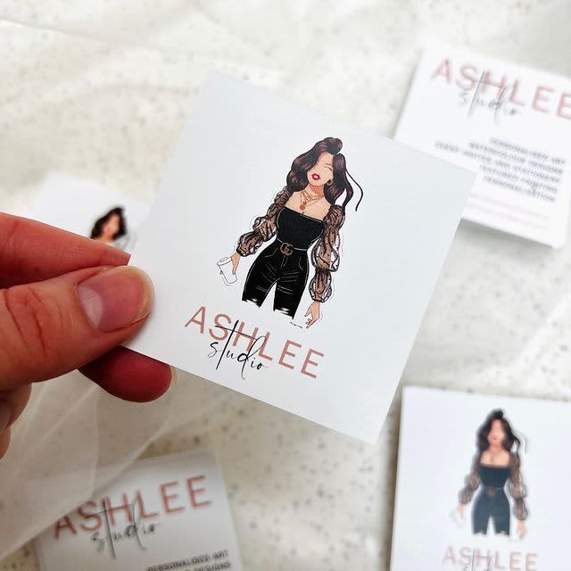 A custom business card with a unique illustration
