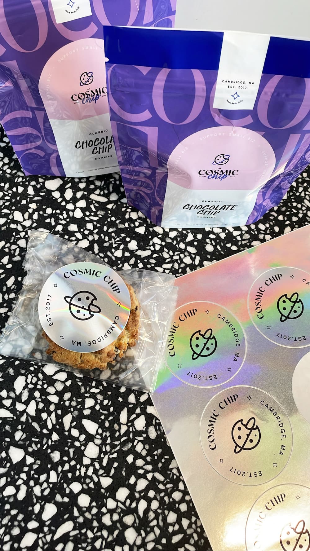 Custom packaging for a cookie shop
